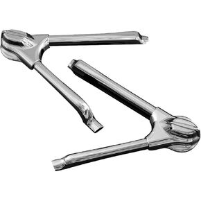 Kuryakyn 7815 Motorcycle Accent Accessory: Swingarm Covers for 2008-17 Harley-Davidson Softail Motorcycles, Chrome