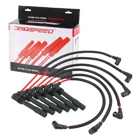 JDMSPEED Spark Plug Wire Set 7mm 671-6165 Red Replacement for Volkswagen Passat Audi A4 A6 Quattro 2.8L Ignition Spark Plug Wires Set of 6