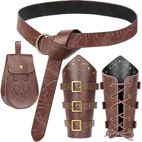 Renaissance Accessories Men Women Viking Medieval Belt Pouch Leather Bracers Viking Costume Men Accessories for Halloween in Kuwait