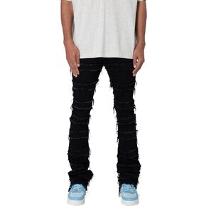 mnml Men's X597 Paneled Skinny Stacked Denim