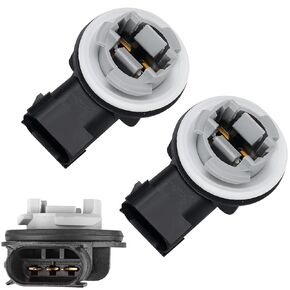 2 PCS Turn Signal Tail Light Socket Dodge Ram 1500 2009-2020, Ram 2500 3500 2010-2020, 3 Terminal Lamp Rear Tail Light Bulb Plug Socket, OEM# 68226719AA
