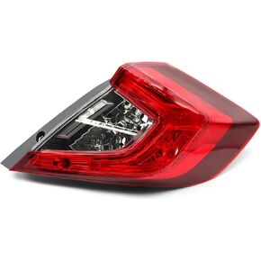 Outer Tail Light Halogen Compatible with Civic Sedan 2016-2020 Right Side Tail Lamp HO2805110 33500-TBA-A01