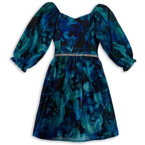 Speechless Girls' Balloon Sleeve Organza Party Dress