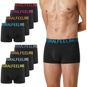 Natural Feelings 8-Pack Mens Underwear Mens Bamboo Viscose Boxer Briefs for Men Pack No Open Fly Mens Trunks Underwear S-XXL in Kuwait