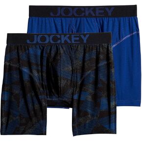 Jockey Athletic Rapidcool Boxer Brief 2-Pack Fusion/Prussian Blue MD (Waist 32-34")