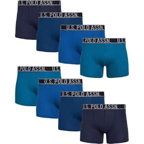 U.S. Polo Assn. Men's Underwear - Casual Stretch Boxer Briefs (8 Pack)