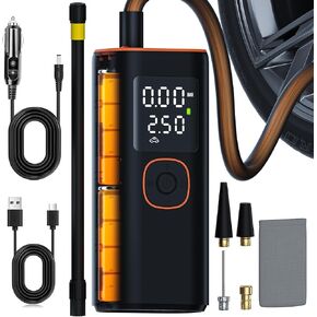 Tire Inflator Portable Air Compressor 20000mAh & 150PSI,Car Tire Air Pump Portable 12V DC,Portable Tire Inflator For Car,Tire Pump For Car Portable,Air Pump For Car Tires.