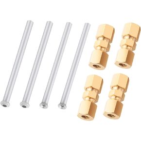 Brake Lines Fitting Kit for 3/16 Brake Line,2PCS Bubble Flared and 2PCS Double Flare and 4PCS 3/16 Brake Line Union Connector Fittings,Universal Brake Line Repair Kit for Car