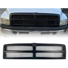 Front Mesh Grille for 1994-2002 Dodge Ram 1500 2500 3500 Pickup Truck Honeycomb Grill Insert (Chrome)