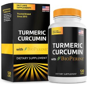 Turmeric Curcumin with BioPerine - Best Absorption Bioavailability and Natural Antioxidant with 95% Curcuminoids for Increased Immunity - 120 Capsules