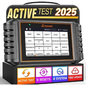FOXWELL OBD2 Scanner NT716 Bidirectional Scan Tool, 9 Resets, ABS SRS Transmission Engine Code Reader, Code Scanner with ABS Bleeding/SAS/Oil Light/EPB/BMS/DPF/Throttle Relearm/Injector Coding/TPMS