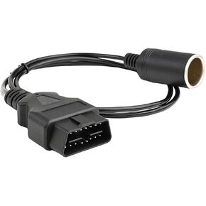 1M/3.3ft OBD2 Male to Cigarette Lighter Female Connector Vehicle Car Memory Saver Power Supply Cable