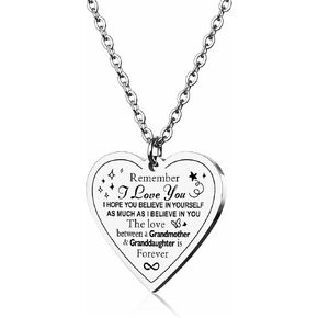 VIMIEW Heart Pendant To My Daughter Necklace from Dad Mom Inspirational Gift Never Forget That I Love You Forever Christmas Gift Birthday Gifts Best Gift for Mother's Day