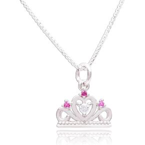 Cherished Moments Children's Sterling Silver Fairy Princess Tiara Necklace, 14"