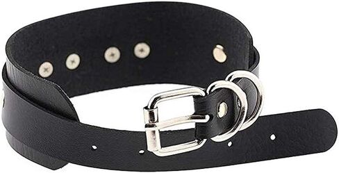 مجوهرات MJartoria القوطية - قلادات على شكل قوطي للنساء - قلادات على شكل قلب من نوع Punk Rock قابلة للتعديل بياقة سوداء (قطعة واحدة - أسود) in Kuwait