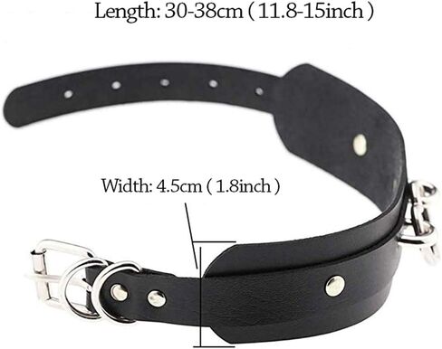 مجوهرات MJartoria القوطية - قلادات على شكل قوطي للنساء - قلادات على شكل قلب من نوع Punk Rock قابلة للتعديل بياقة سوداء (قطعة واحدة - أسود) in Kuwait