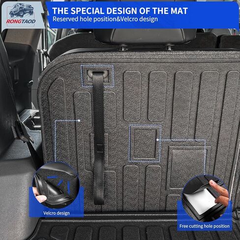 Rongtaod Trunk Mat Compatible with 2024 2025 Kia EV9 Cargo Mat Cargo Liner Trunk Liner Back Seat Cover Protector All Weather EV9 Accessories (Trunk Mat with Backrest Mats) in Kuwait