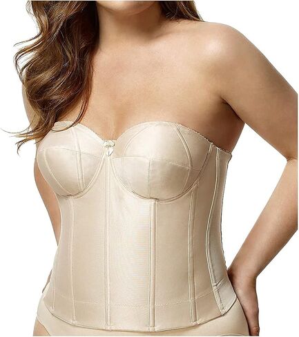 Elila Women's 6421 Long Strapless Longline Underwire Bra in Kuwait