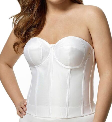 Elila Women's 6421 Long Strapless Longline Underwire Bra in Kuwait