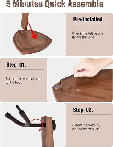 Musbeat Cello Stand, Wooden Cello Stand with Bow Holder, Handcrafted Wood Floor Stand for Cello Display, Mahogany Wood Cello Stand for 4/4 Full-Size Cello, Stand for 1/2, 1/4, 3/4, 1/8, 7/8 Cello in Kuwait