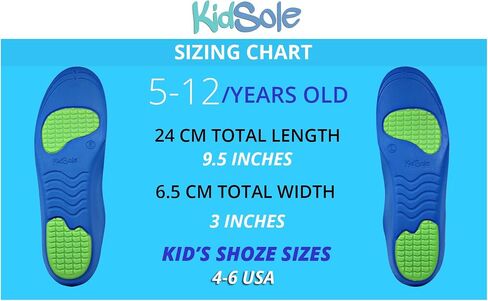 Neon Fix Premium Grade Orthotic Insole by KidSole, (24 CM) Kids Size 4-6 in Saudi Arabia