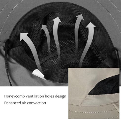 UV Sun Protection Set for Men & Women, Including Sun UV Protection Cooling Arm Sleeves and Fishing Hat - Wide Brim Hat with Face Cover and Neck Flap Khaki in Kuwait