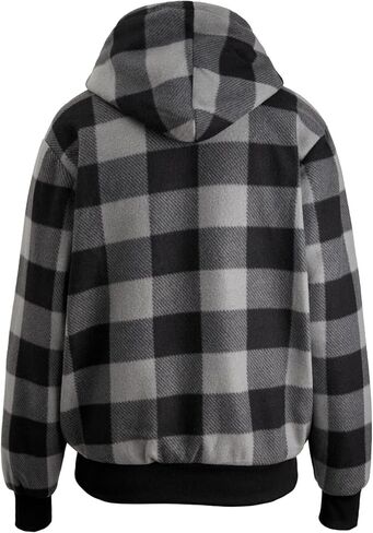 Heavyweight Hoodies for Men Jackets Comfy Sherpa Lined Zip Up Hoodie Coats with Pockets Outerwear in Kuwait