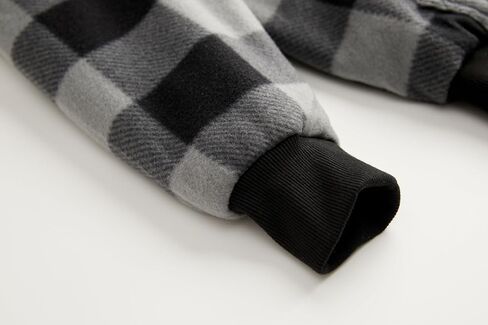 Heavyweight Hoodies for Men Jackets Comfy Sherpa Lined Zip Up Hoodie Coats with Pockets Outerwear in Kuwait