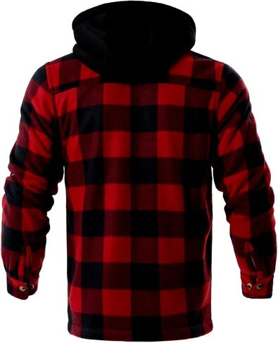 Heavyweight Hoodies for Men Jackets Comfy Sherpa Lined Zip Up Hoodie Coats with Pockets Outerwear in Kuwait