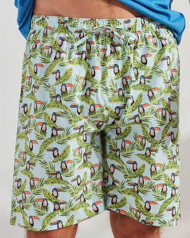 CARIBBEAN JOE Men's Sleep Set, Toucan Shorts and Blue Crew Neck T-Shirt Pajamas, Lightweight Novelty Pjs in Saudi Arabia