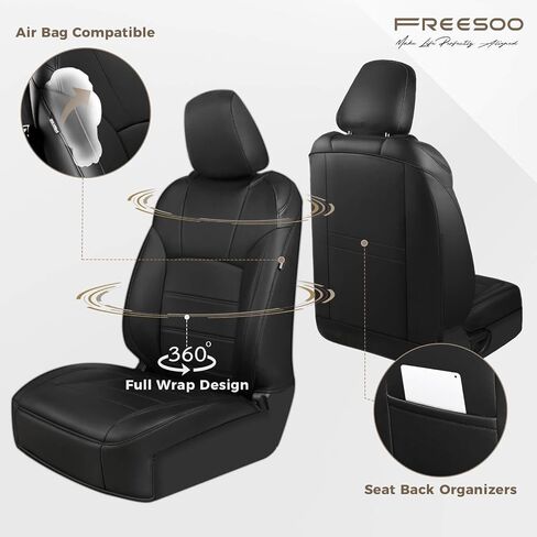 FREESOO 1:1 Fit for Subaru Forester Seat Covers 2024 2023 2022 2021 2020 2019 - Custom Fit Seat Covers Full Set for Subaru Forester - Luxury Waterproof Leather Car Seat Covers - Beige in Saudi Arabia