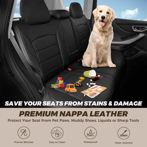 FREESOO 1:1 Fit for Subaru Forester Seat Covers 2024 2023 2022 2021 2020 2019 - Custom Fit Seat Covers Full Set for Subaru Forester - Luxury Waterproof Leather Car Seat Covers - Beige in Saudi Arabia