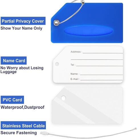 علامات الأمتعة المصنوعة من السيليكون لحقائب اليد الأولية لحقائب السفر مع بطاقة هوية الاسم التي يمكن اكتشافها بسرعة (حرف M، 3 عبوات (أصفر + أخضر + أزرق) in Kuwait