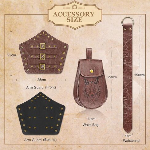 إكسسوارات عصر النهضة للرجال والنساء فايكنغ القرون الوسطى حزام الحقيبة الجلدية دعامات فايكنغ زي الرجال الملحقات لجميع القديسين in Kuwait