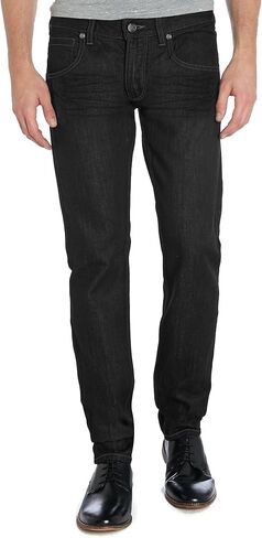 ETHANOL Men's Slim Hyper Stretch Classic Straight Leg Denim Jeans in Kuwait