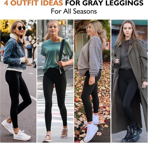 Black Cotton Leggings for Women, High Waisted Workout Leggings Depot Tummy Control Tights for Women Running Yoga Pants in Saudi Arabia