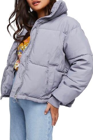 Forever 21 Women's Quilted Puffer Jacket in Saudi Arabia