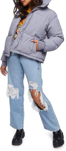 Forever 21 Women's Quilted Puffer Jacket in Saudi Arabia