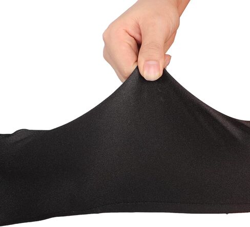 قفازات نسائية سوداء للهالوين قفازات طويلة ريشة قابلة للتمدد 20 ثانية من الأوبرا الساتان للحفلات المسائية، قفازات الزفاف للسيدات in Kuwait