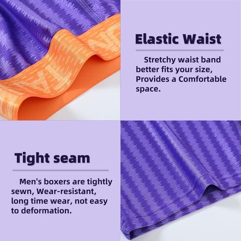Mens Sexy Vertical Stripe Boxers Briefs Front Opening Pouch Bulge Enhancing Underwears in Saudi Arabia