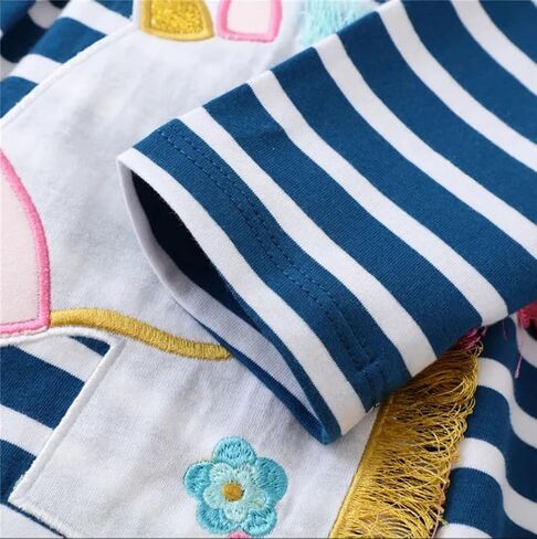 Youlebao Toddler Girls Dresses Long Sleeve Girl Casual Cotton Clohtes for Kids 2-7 Years Xmas Gift in Saudi Arabia