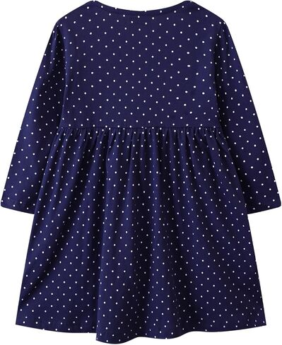 Youlebao Toddler Girls Dresses Long Sleeve Girl Casual Cotton Clohtes for Kids 2-7 Years Xmas Gift in Saudi Arabia