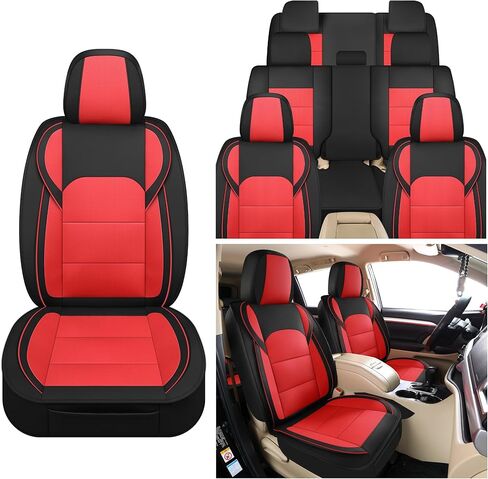 GXT Custom Fit Toyota Highlander Seat Covers, 3 Rows Waterproof Leather Car Seat Covers, Car Seat Cushion Fit for 2014-2019 Toyota Highlander(Beige) in Kuwait