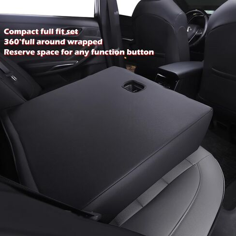 HKZ Custom Fit Grand Highlander Leather Seat Covers for Toyota Grand Highlander 2024 2025 Second Row Captain Chair, 7-Seats Full Set,Black+Gray in Kuwait