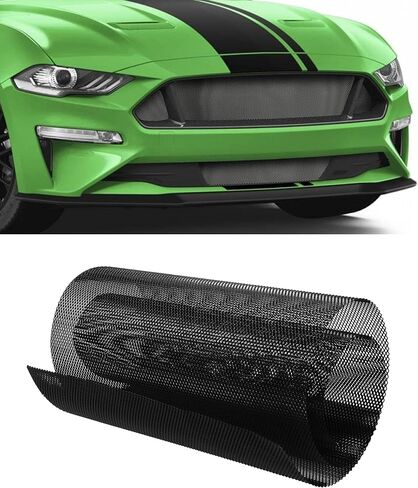 ESEWALAS Universal 40"x13" Car Grill Mesh,Black Painted Aluminum Alloy Grille Mesh Roll,Fit for Bumper,Hood Vent,Vehicle Opening. (Black, 3x6mm Rhombus) in Saudi Arabia