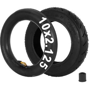 RUTU 10x2.125 Tire and Inner Tube Set for Self Balancing Electric Scooter Folding Electric Bicycle Tricycle Stroller Kids Bike Drift Board Series