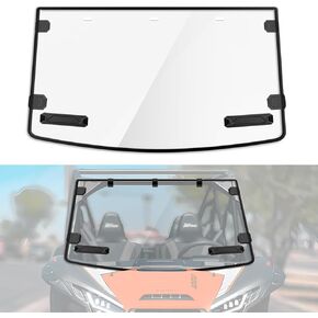 Full Windshield for Kawasaki Teryx KRX 1000, Front Vented Windshield Hard Coated Polycarbonate Scratch Resistant Window for Kawasaki Teryx KRX 1000 2020 2021 2022 2023 2024 Accessories