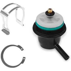 1 PC Automobile Fuel Injection Pressure Regulator, Pressure Sensor with Clamp and Snap Ring, Replacement Parts 89060422 89060420 17113678 12574986, Compatible with ISUZU Models (Black)