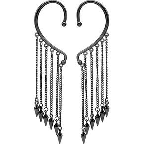 Ear Cuffs Earrings for Women Non Piercing,Long Tassel Ear Cuff Chain Earrings Punk Retro Ear Crawler Earring Hip Hop Ear Wrap Droping Earrings for Girls Gifts