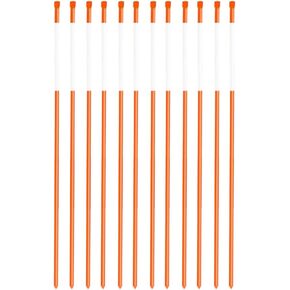 Reflective Driveway Markers, 4ft Tall Poles with 9" Reflective Tape - Easy Visibility at Night - Protect Your Car, SUV, or Truck - 12 Pack